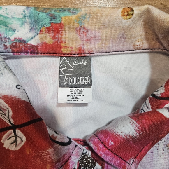 Dolcezza Simply Art Abstract Print Jacket Women’s Small - Picture 3 of 9